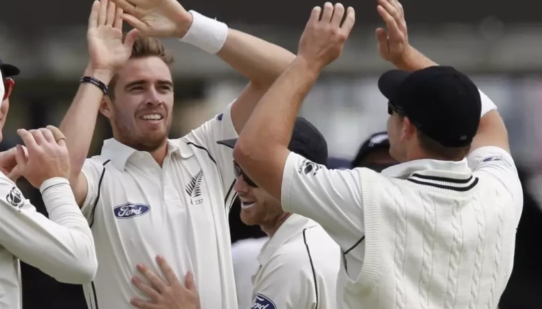 Tim Southee celebrate on Abdullah Shafique's dismissal