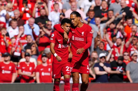 Virgil van Dijk and Luis Diaz.