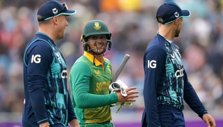 The rain denied South Africa’s Quinton de Kock his 18th ODI century