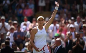 Elena Rybakina has set up her first Grand Slam final by defeating number 16 seed Simona Halep of Romania