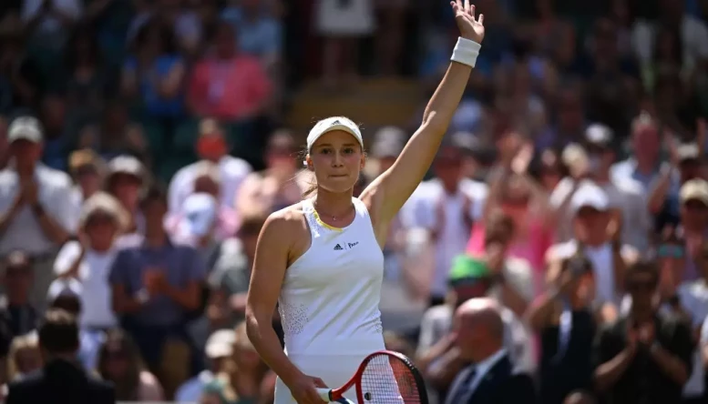 Elena Rybakina has set up her first Grand Slam final by defeating number 16 seed Simona Halep of Romania