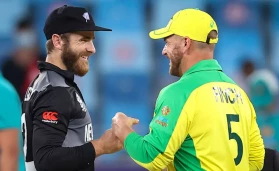 Aaron Finch smashed 58 runs against WI