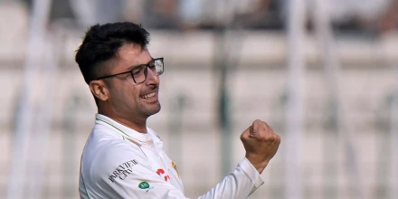 Pakistan spinner Abrar took seven wickets on debut against England.