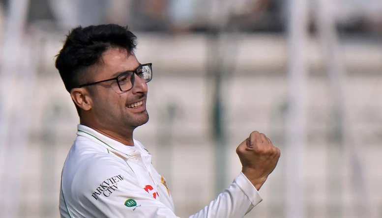 Pakistan spinner Abrar took seven wickets on debut against England.