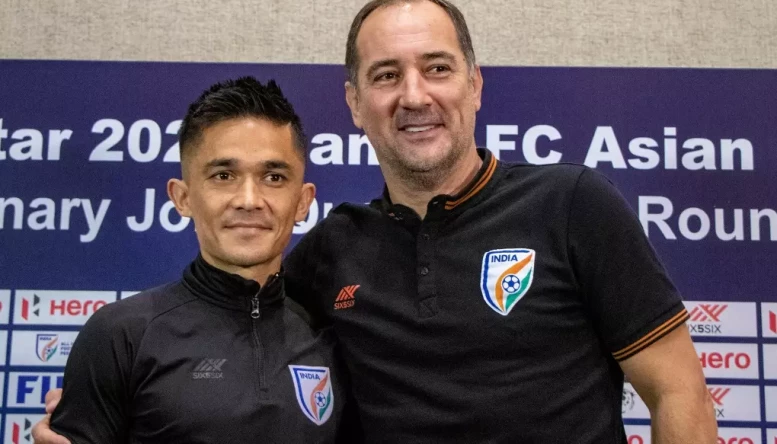 coach Igor Stimac and Captain Sunil Chhetri