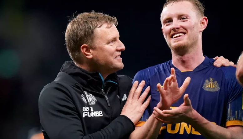 Eddie Howe and Sean Longstaff.