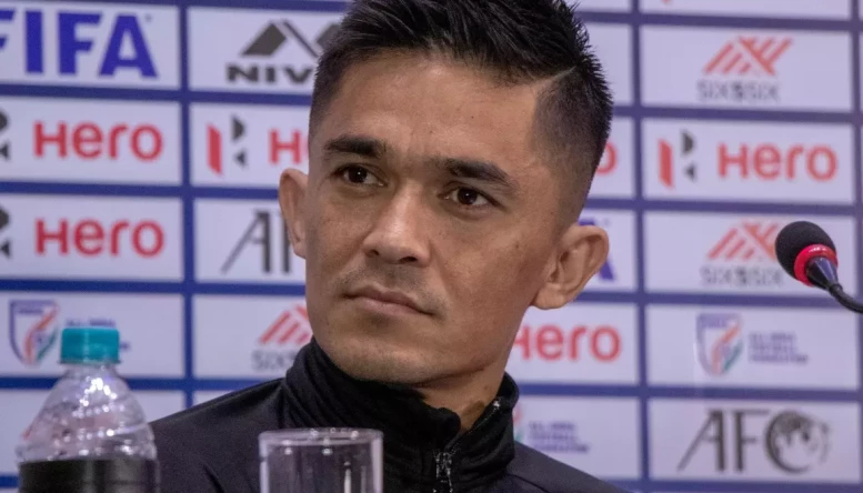 Sunil Chhetri became the joint fifth highest goalscorer in the history of international football