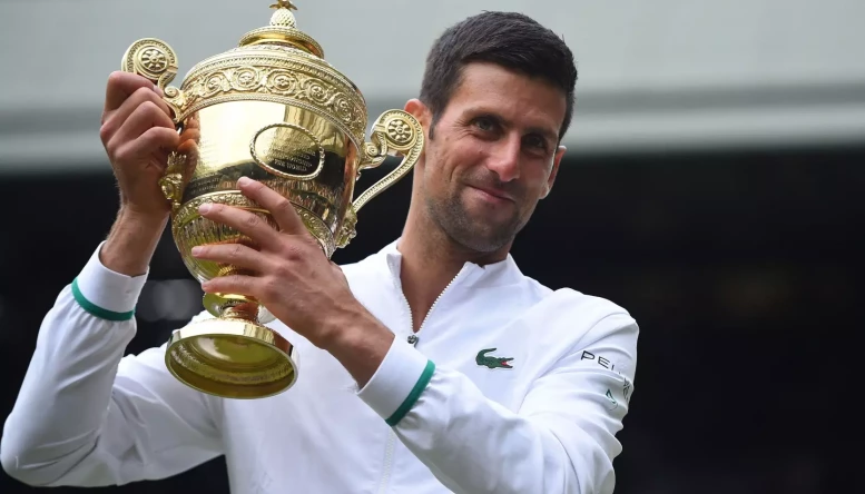 Novak Djokovic (SRB) wins his 20th Gran Slam title at the 2021 Wimbledon Championships at the AELTC in London