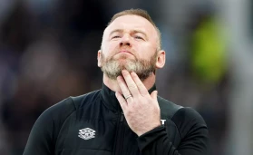Derby County manager Wayne Rooney during the Sky Bet Championship match at Pride Park Stadium, Derby