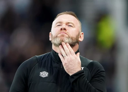 Derby County manager Wayne Rooney during the Sky Bet Championship match at Pride Park Stadium, Derby