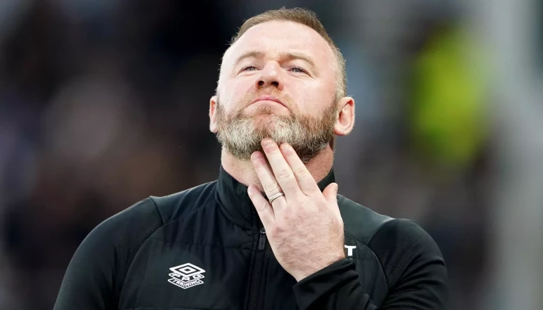 Derby County manager Wayne Rooney during the Sky Bet Championship match at Pride Park Stadium, Derby