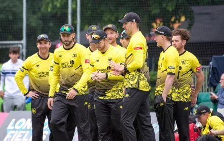 The Gloucestershire Players gather before a T20 Match