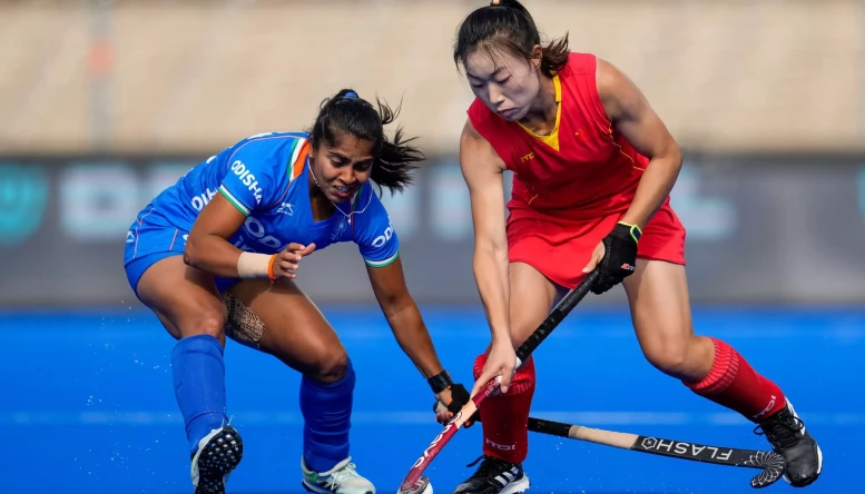 Ning Ma of China during the FIH Hockey Women's World Cup 2022 match between India and China at the Wagener Hockey Stadium on July 5