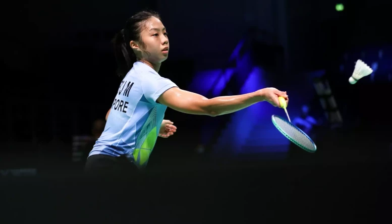 Yeo Jia Min competes during the women's singles