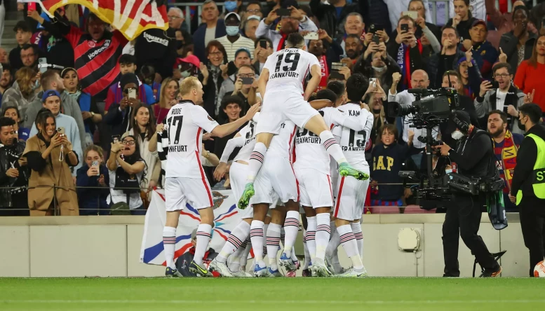 Eintracht Frankfurt celebrates