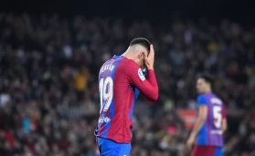Ferran Torres of FC Barcelona reacts after La Liga 2022 match between FC Barcelona and CÃ¡diz