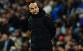 Manchester City manager Pep Guardiola during the UEFA Champions League Semi Final, First Leg, at the Etihad Stadium, Manchester