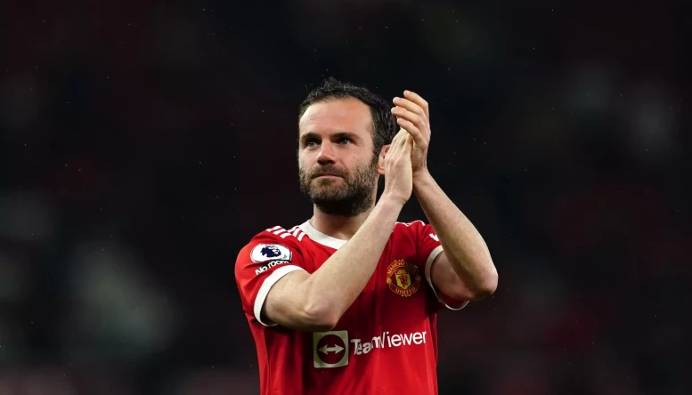 Manchester United's Juan Mata applauds the fans following the Premier League match at Old Trafford