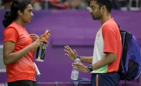 Coach Gopinath with P V Sindhu