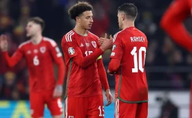 Ethan Ampadu with Aaron Ramsey.