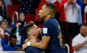Olivier Giroud became France’s record scorer on an evening which reinforced how the brilliant Kylian Mbappe will soon overtake him