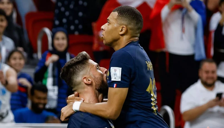 Olivier Giroud became France’s record scorer on an evening which reinforced how the brilliant Kylian Mbappe will soon overtake him