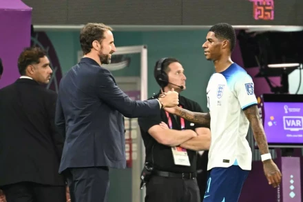 Gareth Southgate and Marcus Rashford.