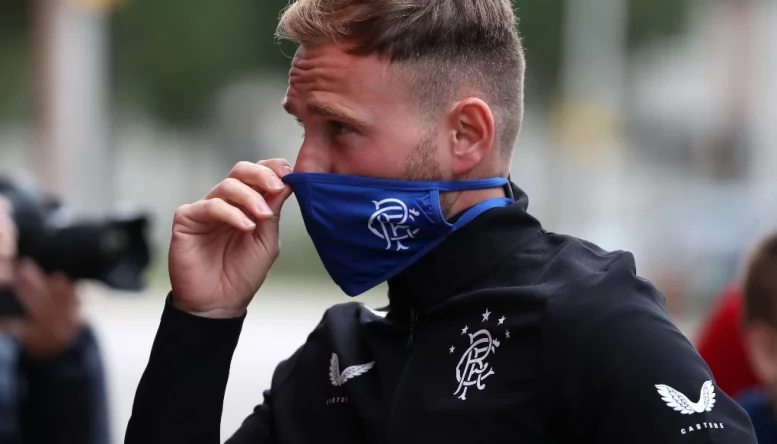 Greg Stewart whilst with Scottish side Rangers in 2020