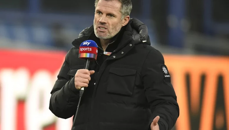 Jamie Carragher on punditry duty for Sky Sports