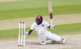 Jermaine Blackwood hit a century for the Windies