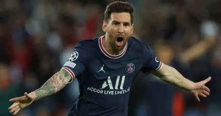 Lionel Messi Scored twice against Maccabi Haifa