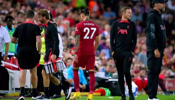Jurgen Klopp admits Darwin Nunez ban for headbutt red card is 'not cool' for Liverpool