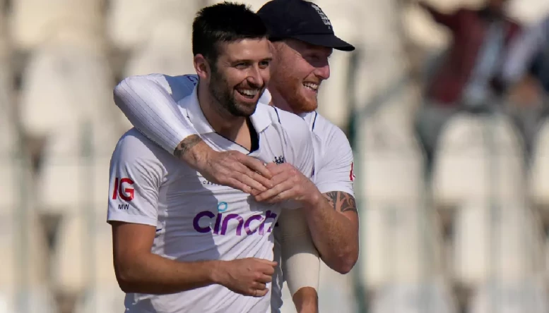 Mark Wood and Ben Stokes.