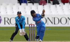 Mithali Raj in action for India against England