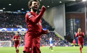 Mohamed Salah took just six minutes and 12 seconds to complete his hat-trick against Rangers