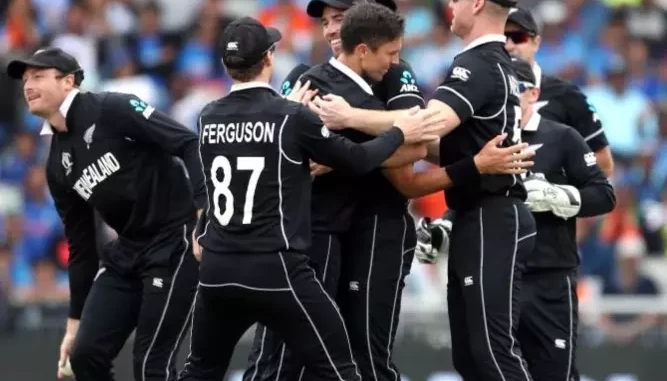 New Zealand celebrate win over Pakistan