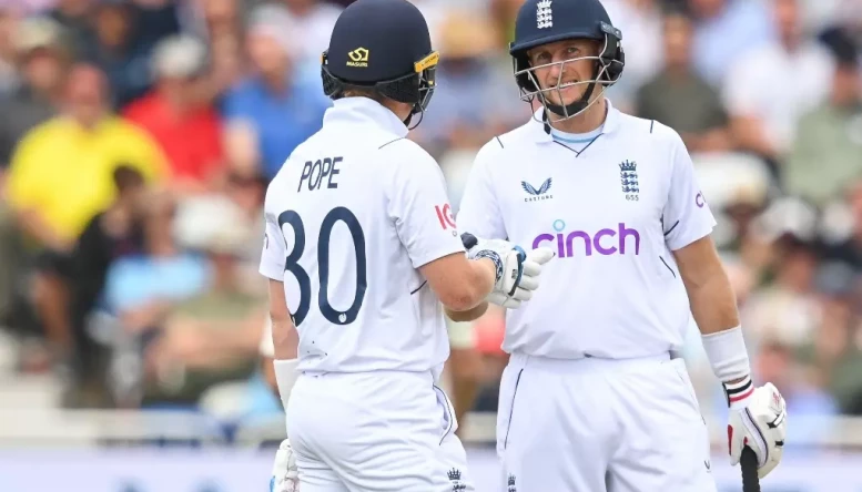 Ollie Pope and Joe Root unbeaten at Stumps on Day 4