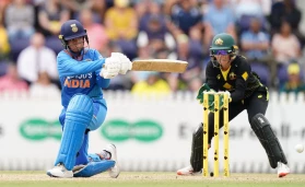 Richa Ghosh in action for India