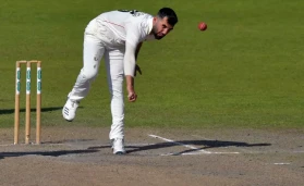 Saqib Mahmood took a three-wicket haul on return