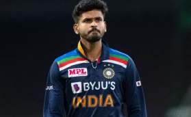 Shreyas Iyer whilst playing for India in December 2020