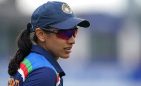Smriti Mandhana in action for India in a ODI against England