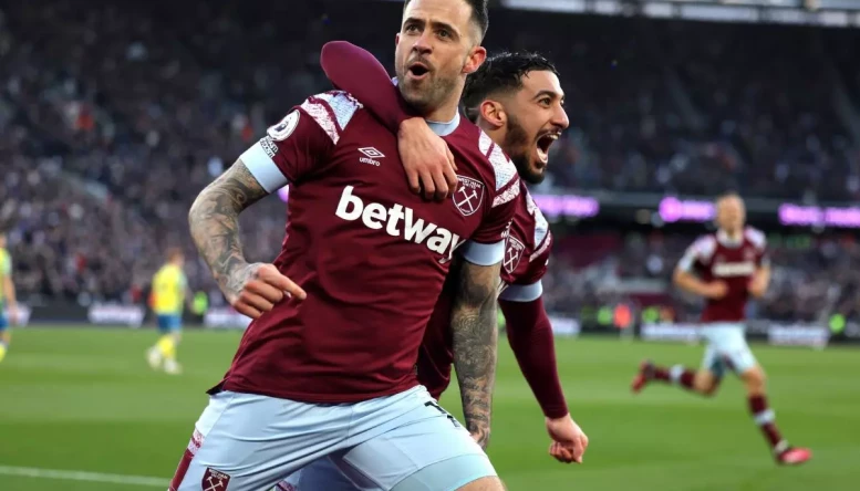 Danny Ings scored twice on his first start for West Ham